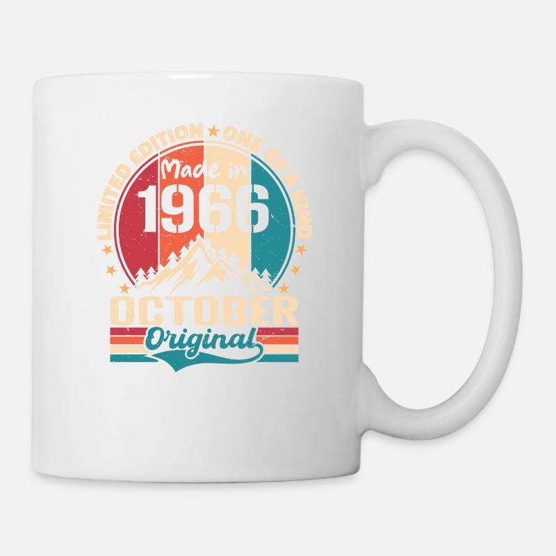 Octobre 1966 Cadeau D'anniversaire 1966 Octobre - Mug blanc - blanc
