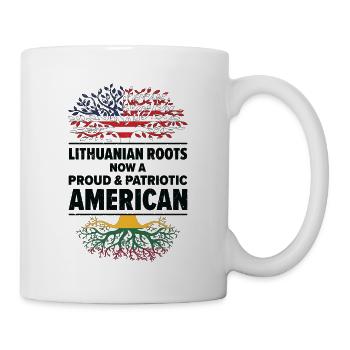 Litauisch Amerikanischer Patriot USA Gewachsen - Tasse - Weiß - Rechts