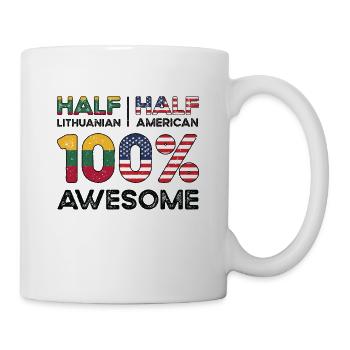 Litauisch Amerikanischer Patriot USA Gewachsen - Tasse - Weiß - Rechts