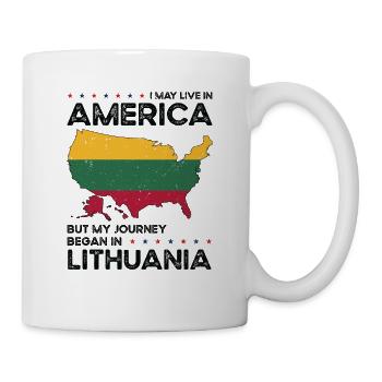 Litauisch Amerikanischer Patriot USA Gewachsen - Tasse - Weiß - Rechts