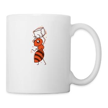 Fourmi transportant des morceaux de sucre insectes industrieux - Mug blanc - blanc - Droite