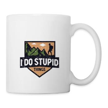 Ne me suivez pas, je fais des bêtises, de l’alpinisme - Mug blanc - blanc - Droite