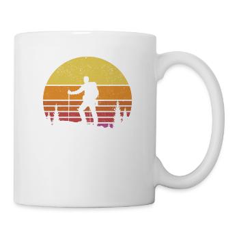 Vintage Wandern Berg Wanderer Felsen Retro - Tasse - Weiß - Rechts