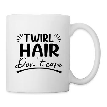 Twirler Majorette Twirl Hair Don’t Care Baton Gift - Mug blanc - blanc - Droite