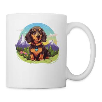 Alpenländische Dachsbracke - Tasse - Weiß - Rechts