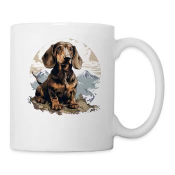 Alpenländische Dachsbracke - Tasse - Weiß - Rechts