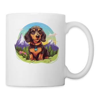 Alpenländische Dachsbracke - Tasse - Weiß - Rechts