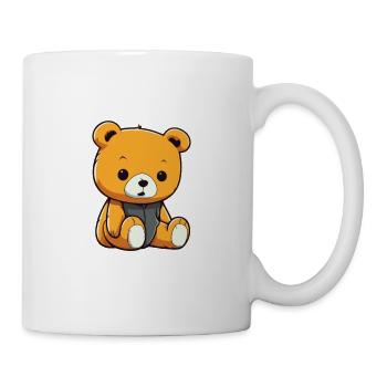 Unter Druck arbeite ich am besten Trauriger Teddy - Tasse - Weiß - Rechts