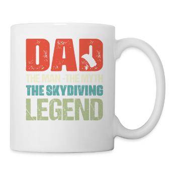 Dad The Man The Myth The Skydiving Legend Parachu - Tasse - Weiß - Rechts