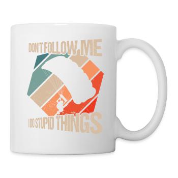 Ne me suivez pas je fais des choses stupides parachutisme skydi - Mug blanc - blanc - Droite