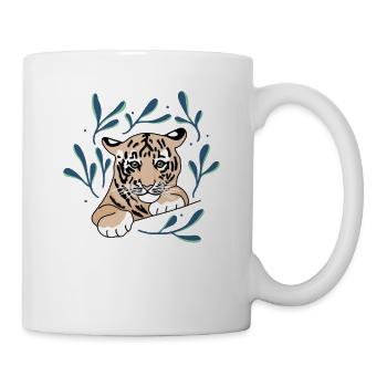 Baby Tiger Raubkatze Königstiger Wildkatze - Tasse - Weiß - Rechts