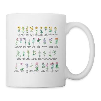 Texas flag with floral spring Texas - Mug - white - Right