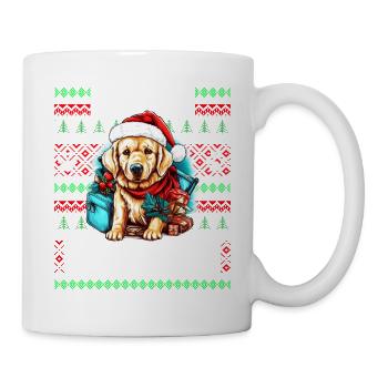 Pull de Noël moche Golden Retriever Dog - Chien - Mug blanc - blanc - Droite