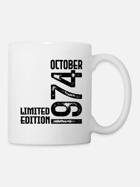 Cadeau Anniversaire Octobre 1974. October 1974. - Mug blanc - blanc