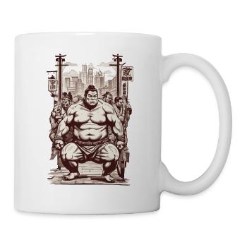 Sumo Vintage Kanji Characters and Martial Arts Design - Mug - white - Right
