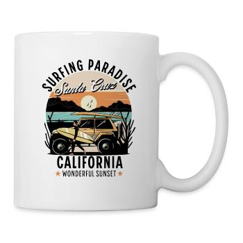 Santa Cruz, Kalifornien, Wunderschöner Sonnenuntergang - Tasse - Weiß - Rechts
