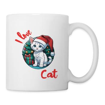 I Love Christmas and Cats - Christmas and Cat - Mug - white - Right