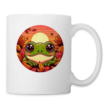 Feuillage paresseux Round Sunset - Mug blanc - blanc - Droite