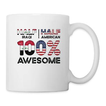 Iraqi American Patriot USA Grown - Mug blanc - blanc - Droite