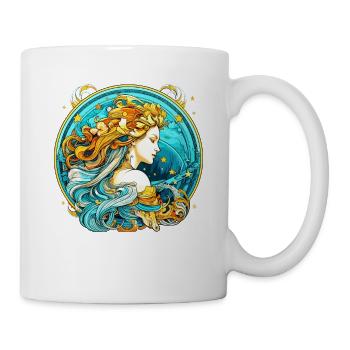 Wassermann Astrologie Sternzeichen Design - Cool Aquarius - Tasse - Weiß - Rechts