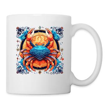Tragen Sie Ihr Sternzeichen Astrologie mit Stolz: Krebs - Tasse - Weiß - Rechts