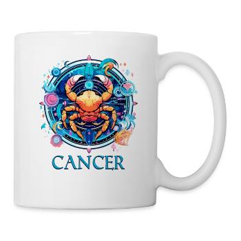Cooles Sternzeichen Krebs Design für Frauen und Männer - Tasse - Weiß - Rechts