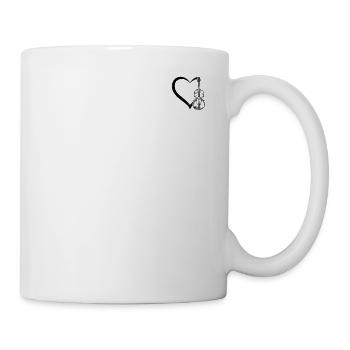 Violons en cœur Instrument de violon Musique de violoniste - Mug blanc - blanc - Droite