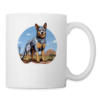 Hund Australian Cattle Dog - Tasse - Weiß - Rechts