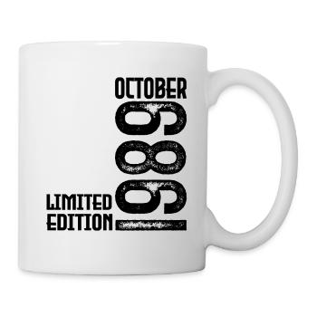 Oktober 1989 Geschenk zum Jahrestag. Oktober 1989. - Tasse - Weiß - Rechts