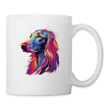 Watercolor Colorful Saluki - Mug - white - Right