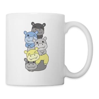 Periboy Flag Pride LGBTQ süßer Hippo Stapel - Tasse - Weiß - Rechts