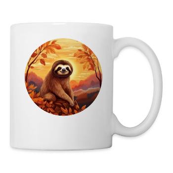 Paresseux en automne - Mug blanc - blanc - Droite