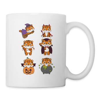 Tiger Halloween Devil Pumpkin Vampier Costume - Mug - white - Right
