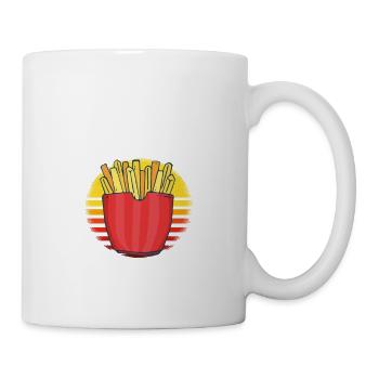 Frites amusantes Frites drôles - Mug blanc - blanc - Droite