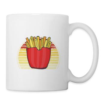 Lustige Pommes Lustig French Fries - Tasse - Weiß - Rechts