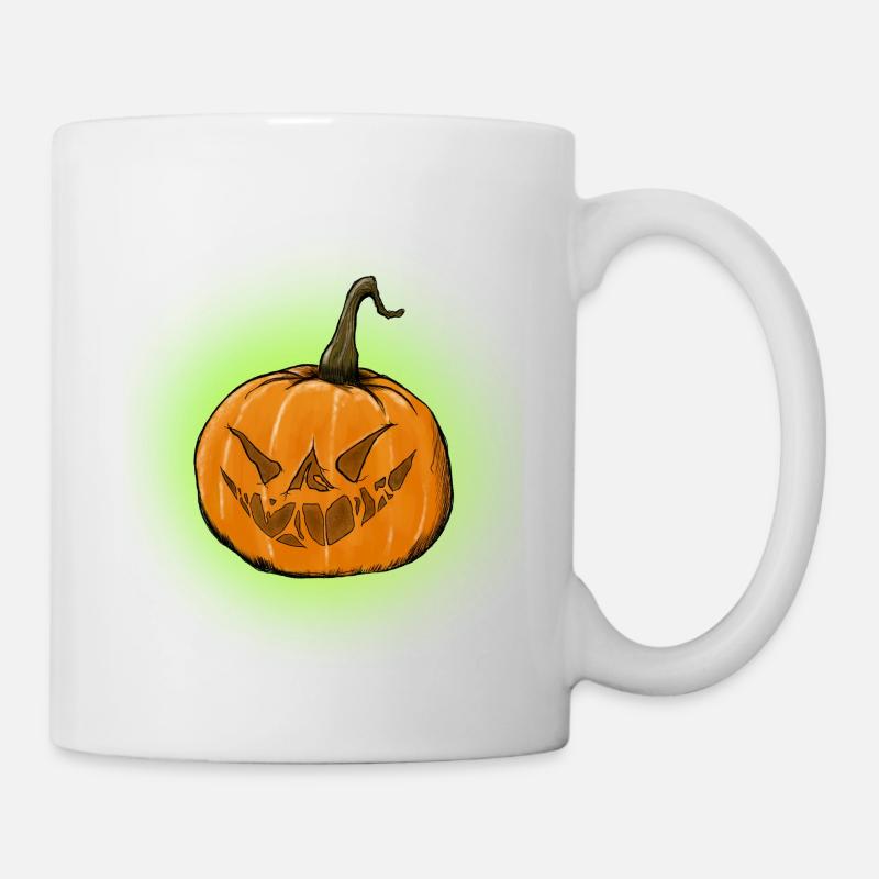 Glowing Halloween Pumpkin - Mug - white