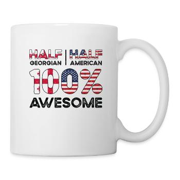 Georgischer amerikanischer Patriot USA Gewachsen - Tasse - Weiß - Rechts