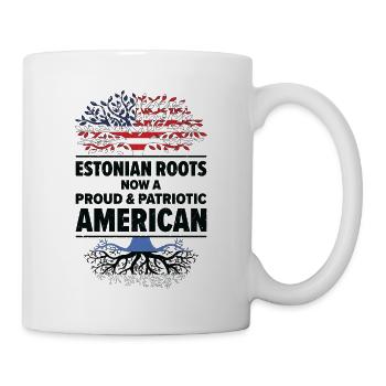 Estnischer amerikanischer Patriot USA Gewachsenes - Tasse - Weiß - Rechts