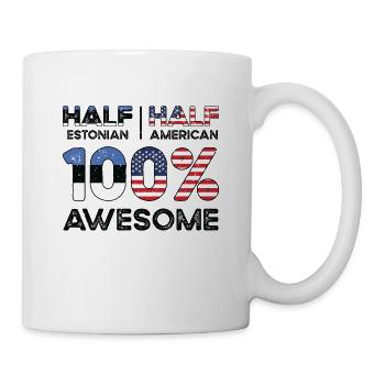 Estnischer amerikanischer Patriot USA Gewachsenes - Tasse - Weiß - Rechts