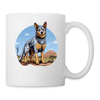 Hund Australian Cattle Dog - Tasse - Weiß - Rechts