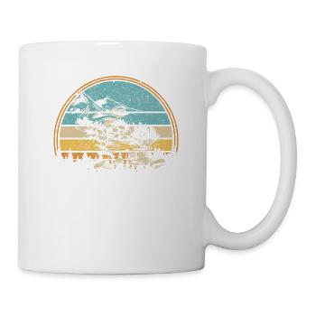 Retro Forest Mountain Hiking Hobby Sport Hiker - Mug - white - Right
