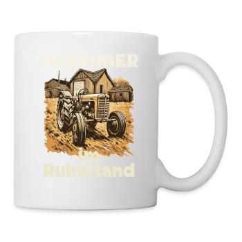 Rente 2023 Traktor Oldtimer im Ruhestand - Tasse - Weiß - Rechts