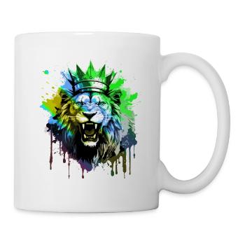 Lion Crown Symbol Portait - Mug - white - Right