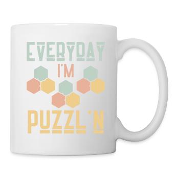 Everyday I'm Puzzl'n Funny Puzzle Solver - Mug - white - Right