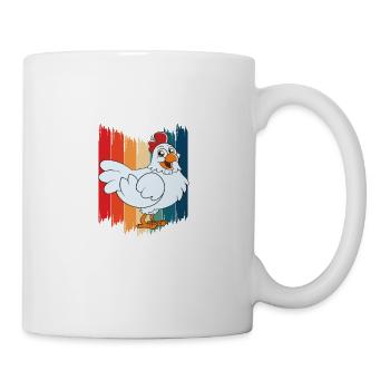 Lustiger Hühner Spruch Huhn - Tasse - Weiß - Rechts