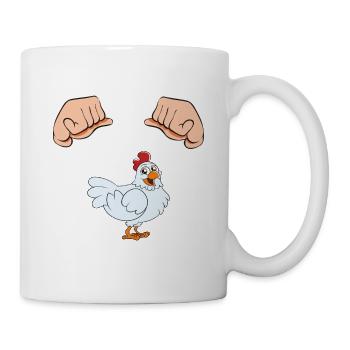 Lustiger Hühner Spruch Huhn - Tasse - Weiß - Rechts
