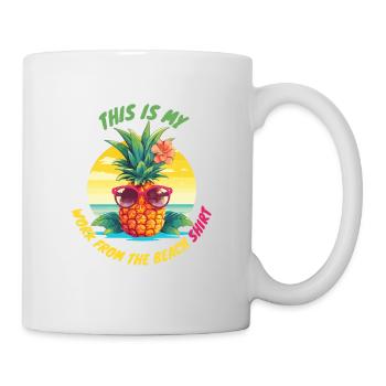 Das ist meine Arbeit aus dem Strandhemd - Tasse - Weiß - Rechts