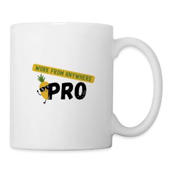 Von überall aus arbeiten Profi - Tasse - Weiß - Rechts