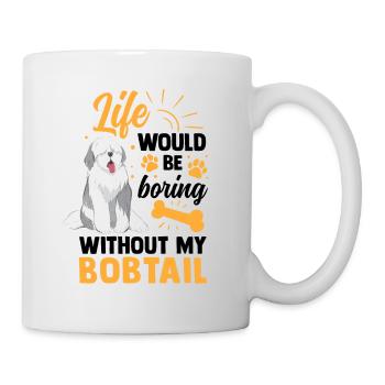 Ennuyeux sans bobtail vieux chien de berger anglais - Mug blanc - blanc - Droite