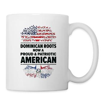 Dominikanische amerikanische Patriotin USA - Tasse - Weiß - Rechts